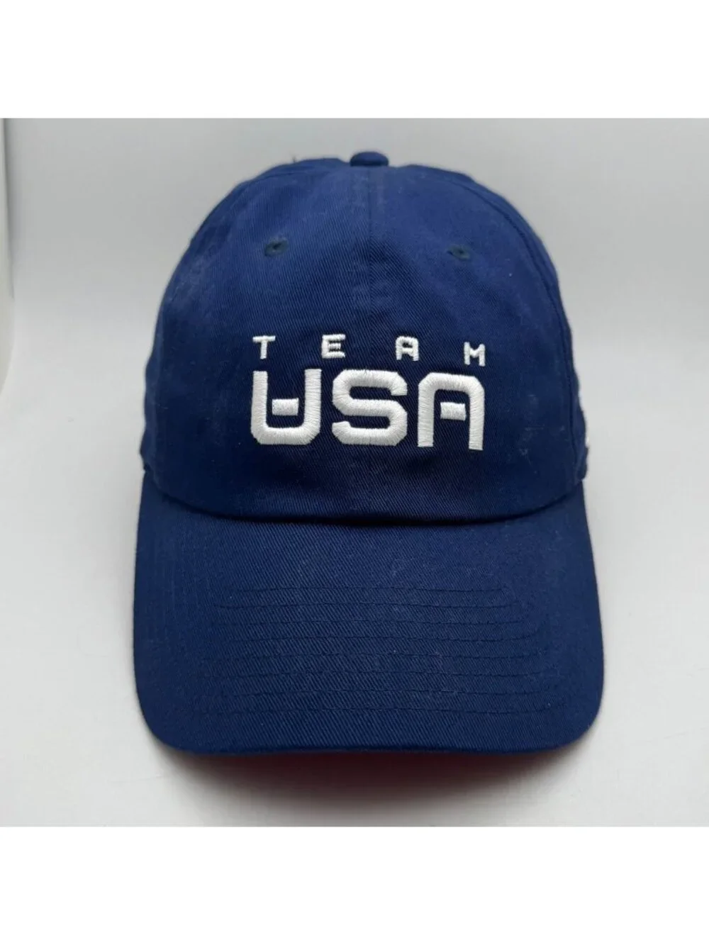 Nike Team USA Olympics Baseball Cap Hat Adjustable Navy Blue White Re